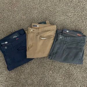 Set of 3 Dockers pants. Straight fit in great condition.
